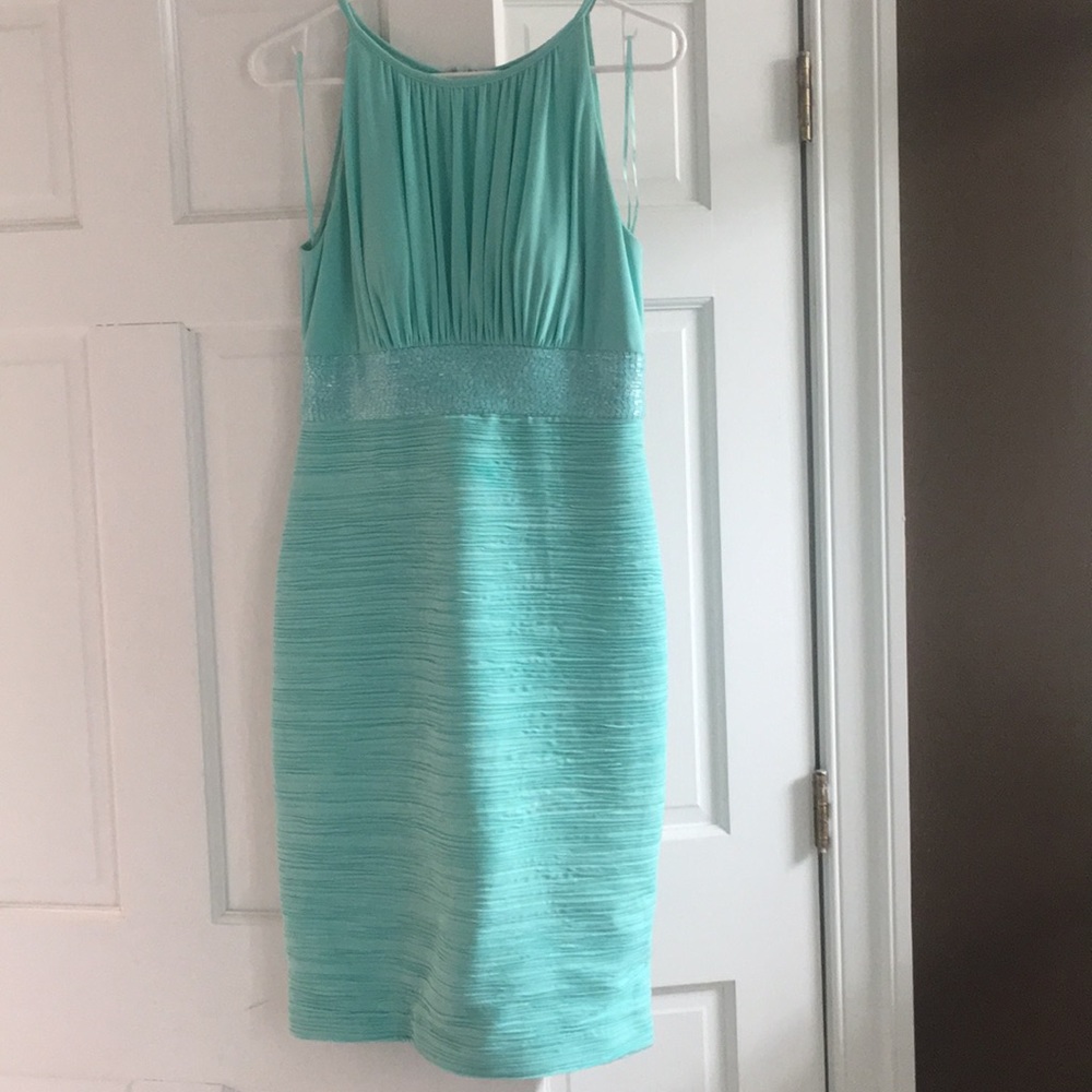 JS Boutique  mint green dress with sequins size 6
